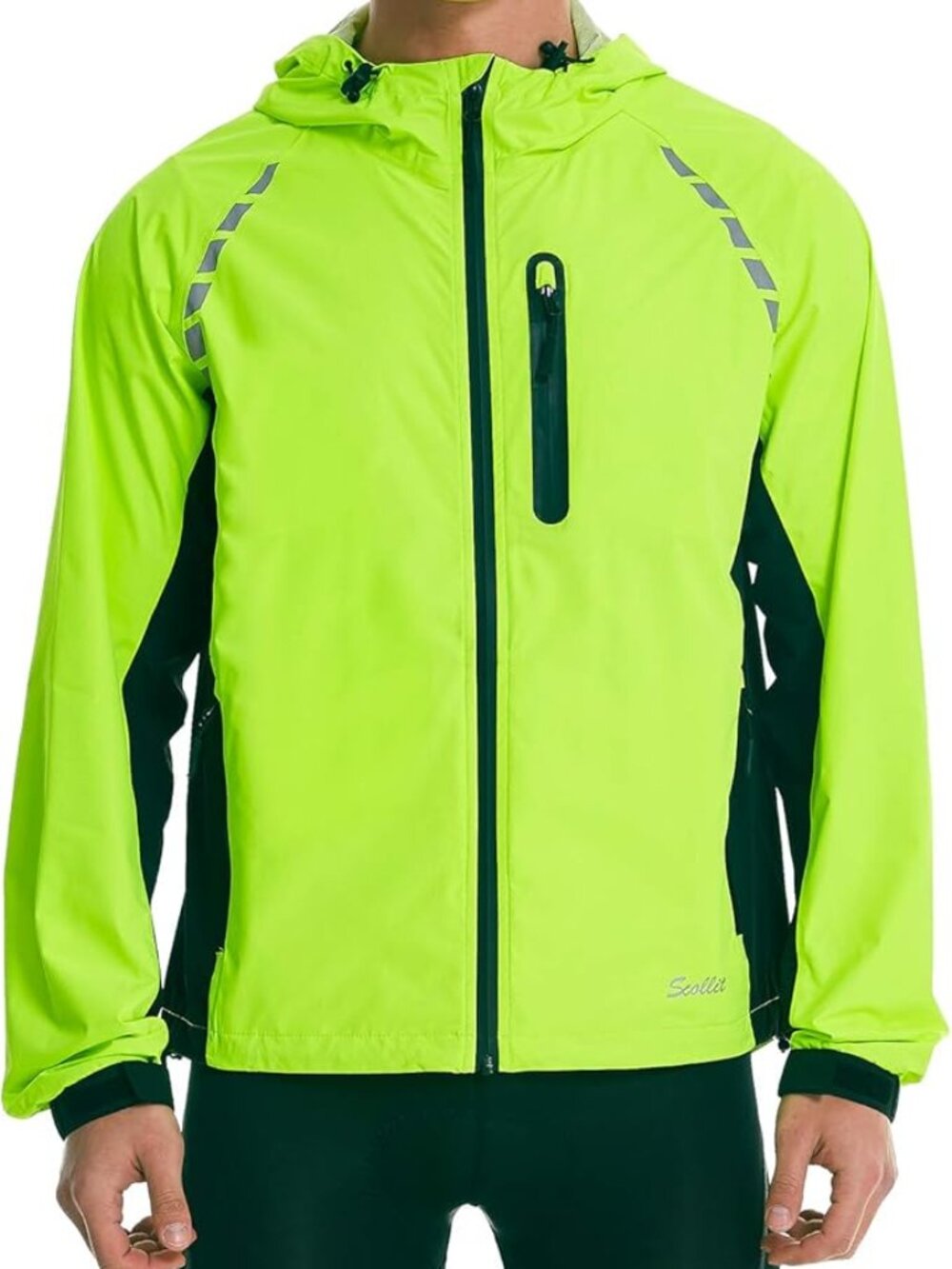 Men’s Running Cycling Jackets Waterproof Hooded Packable Windbreaker